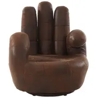 Vente-unique Fauteuil draaibaar CATCHY van microvezel met verouderd effect