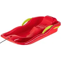 Kadax kunststof slee, sneeuwbobslee 85x40x18 cm, sneeuwschuiver met remmen