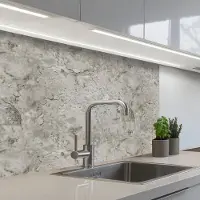 KitchenYeah Keuken achterwand 80x60 cm - Spatscherm zelfklevend Beton - Grijs - Muur - Muurbeschermer - Spatwand fornuis