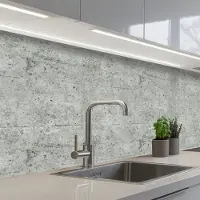 KitchenYeah Keuken achterwand 150x80 cm - Spatscherm zelfklevend Grijs - Muur - Poriën - Muurbeschermer - Spatwand fornuis
