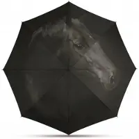 Happy Rain Automat Mini Paraplu met Paardenprint - Winddicht