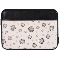 Canvas Artisan Laptophoes 13 Inch PU – Laptop Sleeve – Cosmic Circles Ivoor