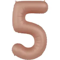 Folat - Folieballon Cijfer 5 Vintage Rose - 86 cm