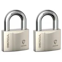 Gerda 2x Hangslot One Key System Verstevigd Satijn 40mm