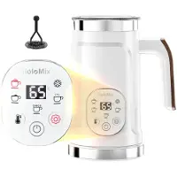 Biolomix ACEP Elecktrische melkopschuimer - 5 in 1 - Warm en Koud - LED Touchscreen - Melkopschuimer - Melkopschuimer electrisch - Wit