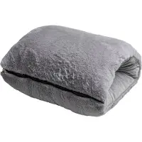 Gusta - Multikussen - grijs - uitgevouwen afmeting: 45x90 cm - verwarmer voor handen en voeten of als stoelkussen
