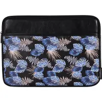 Canvas Artisan Laptophoes 13 Inch PU – Laptop Sleeve – Ocean Leaf Zwart