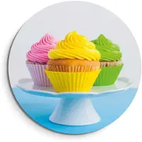 KitchenArt - Sweet Swirl Trio - Muurcirkel Binnen - ø 40 cm - Wandcirkel - Mét Ophangsysteem - Wanddecoratie - Muurdecoratie