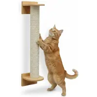 Eyepower 66 cm Wandkrabpaal - Katten Krabpaal met Muurbevestiging - Wandkrabber Klimboom Sisal en Bambou
