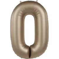 Folat - Folieballon Cijfer 0 Starlight Gold - 86 cm