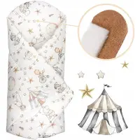 ANKRAS Babywikkeldoek / Cocos Rugsteun 80x80 cm - Circusprint