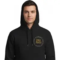 The Lord Of The Rings Trui met capuchon - Map - S tot XXL - voor Mannen - zwart - Maat XL