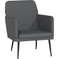 vidaXL Fauteuil 61x78x80 cm kunstleer grijs