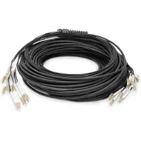 Digitus DK-2433CU030BK-BBB Glasvezel Optische vezel Aansluitkabel 30 m Zwart [12x LC-/UPC-stekker - 12x LC-/UPC-stekker] 50/125 µ Multimode OM4