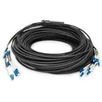 Digitus DK-2A338U050BK-BBB Glasvezel Optische vezel Aansluitkabel 50 m Zwart [8x LC-/UPC-stekker - 8x LC-/UPC-stekker] 9/125 µ Singlemode OS2