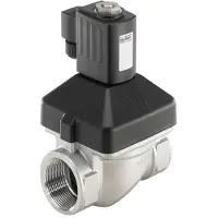 Burkert Magneetventiel G1/2'' NC RVS EPDM 0-10bar/145psi 230VAC Anti-Waterslag Zuurstof Vet/Olie Vrij 6213 267150