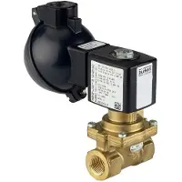 Burkert Magneetventiel G1'' NC Messing NBR 0.2-16bar/3-232psi 230VAC/DC Anti-Waterslag ATEX 6281 349735