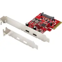 Renkforce RF-4599664 2 poorten USB 3.1 Gen 2-controllerkaart USB-C 3.1 Gen 2 PCIe