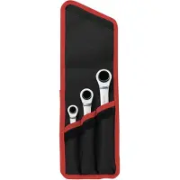 Toolcraft 819162 Dubbele ringsleutelratelset 3-delig Sleutelbreedte (metrisch) 8 - 19 mm