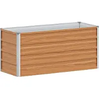 vidaXL Verhoogde plantenbak Lichtbruin 100 x 40 x 45 cm