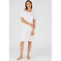 Damart - Nachthemd van zuiver gekamd katoen - Dames - Roze - 54-56 (XXL)