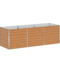 vidaXL Verhoogde plantenbak Lichtbruin 240 x 80 x 77 cm