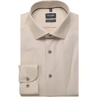 Olymp Zakelijk overhemd Luxor 24/7 modern fit beige