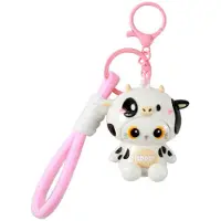 Itotal Sleutelhanger Hoodie Koe Keychain COW Plastic and Metal 4.5x4.0x5.4cm