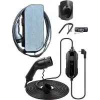 EVshield Voordeelbundel – Compleet Laadsysteem voor Elektrische Auto’s: (Magnelis), BlackCharge 2.0 Laadkabel (15m), Zwarte Muurbeugel & Lock-Pack