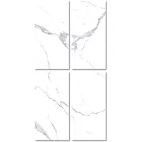 Ink Tegel 60 x 120 cm - Statuario - Keramiek - Rechthoekig - 4 stuks - 2,88 m2 - Marmerlook - Vloertegels - Wandtegels - Tegels - 0210283