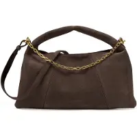 Les Visionnaires Handtas 'Sadie Cozy Chain' donkerbruin