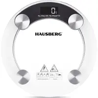 Hausberg Digitale Personenweegschaal – Gehard Glas – LCD Display met Verlichting – 180kg Capaciteit – 0,2kg Nauwkeurig – Automatische Uitschakeling – Tarra-functie – Overbelasting & Batterij Indicatie