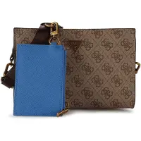 GUESS Schoudertas 'Milano' beige / blauw / bruin