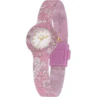 Hip Hop Analoog horloge 'Winter Blosom' rosé / wit