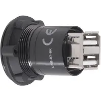 TRU COMPONENTS USB-07-BK Dubbele USB-inbouwbus 2.0 Bus, inbouw, Adapter 2x USB-bus type A naar 2x USB-bus type A Inhoud: 1 stuk(s)