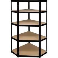 Toolcraft TO-8701224 Stellingkast hoekmodule 175 kg (b x h x d) 70 x 1.8 x 70 cm Metaal (poedercoating), MDF Galvanisch verzinkt Zwart (mat) Metaal