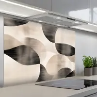 KitchenYeah Spatscherm 120x80 cm - Zelfklevende achterwand Grillige vormen - Subtiele overgangen - Dynamisch - Keuken muurbeschermer - Spatwand fornuis