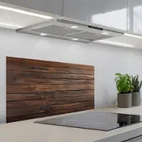 KitchenYeah Spatscherm 90x45 cm - Zelfklevende achterwand Houten plankpatroon - Warmte - Natuurlijk - Keuken muurbeschermer - Spatwand fornuis