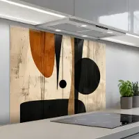 KitchenYeah Spatscherm 100x75 cm - Zelfklevende achterwand Abstract - Kunst - Vormen - Modern - Keuken muurbeschermer - Spatwand fornuis
