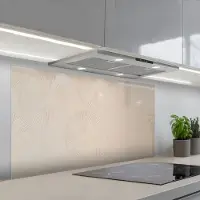 KitchenYeah Spatscherm 120x60 cm - Zelfklevende achterwand Japandi - Beige - Modern - Keuken muurbeschermer - Spatwand fornuis