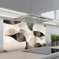 KitchenYeah Spatscherm 120x60 cm - Zelfklevende achterwand Grillige vormen - Subtiele overgangen - Dynamisch - Keuken muurbeschermer - Spatwand fornuis