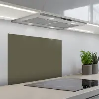 KitchenYeah Spatscherm 70x55 cm - Zelfklevende achterwand Grijs - Warm - Herfst - Keuken muurbeschermer - Spatwand fornuis