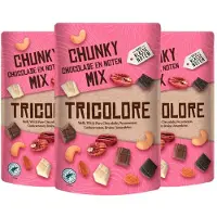 Verse Klassenoten 3x Chunky Chocolade En Noten Mix Tricolore 150 Gr