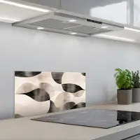KitchenYeah Spatscherm 60x30 cm - Zelfklevende achterwand Grillige vormen - Subtiele overgangen - Dynamisch - Keuken muurbeschermer - Spatwand fornuis