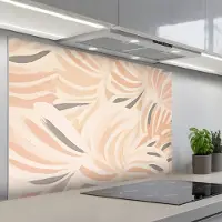KitchenYeah Spatscherm 120x80 cm - Zelfklevende achterwand Pastel - Kunst - Abstract - Keuken muurbeschermer - Spatwand fornuis