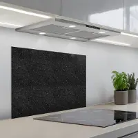 KitchenYeah Spatscherm 70x55 cm - Zelfklevende achterwand Graniet - Zwart - Grijs - Keuken muurbeschermer - Spatwand fornuis