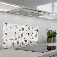 KitchenYeah Spatscherm 90x45 cm - Zelfklevende achterwand Marmer - Terrazzo - Decoratie - Interieur - Keuken muurbeschermer - Spatwand fornuis