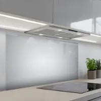 KitchenYeah Spatscherm 120x60 cm - Zelfklevende achterwand Zilver - Grijs - Metaal look - Donker - Keuken muurbeschermer - Spatwand fornuis