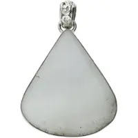 MOOYE ® - Collectie Zilveren blauwe Chalcedoon edelsteen druppel XL hanger