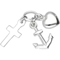 MOOYE ® - Collectie Zilveren hoop, geloof en liefde los hangend